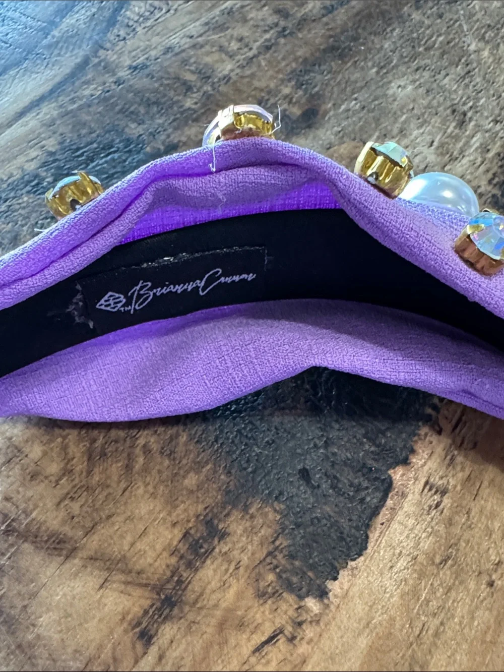 Brianna Cannon Lavender Pearl & Iridescent Crystal Headband - Women Accessories